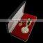 custom medals velvet box, printed logo or embossing, 90*90*40mm size