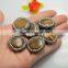 LFD-0072B Wholesale Natural Round Tiger's-eye Druzy Beads With Crystal Rhinestone Paved Loose Bead For Bracelet / Necklace