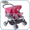 one-hand folding system baby twin pram