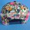customer flower snapback cap,flat cap
