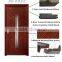 Stylish design ebony veneer engineered wood door with vision panel