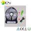 2016 Factory Price Summer Cooling portable Mini Fans Vanes 3 Speeds Palm Leaf Fan with18650 Battery rechargeable fan