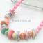 >>Best selling kids Candy Beaded chunky Bubblegum Necklace/