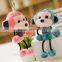 Mini monkey plush toy keyring elephant