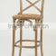 Antique Wooden Armless Bistro Counter Stool/ High Chair
