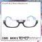 Color combination and silver pins decoration eyeglasses