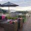 Fancy Balcony Deck Glass Banister Cast Aluminum Railing