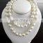 Quality antique round shell pearl necklace