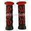 Rubber Hand Grips Motorcycle Handle Bar Grips & Bar Ends 22MM Red skull
