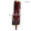 OlzB26 worthy leather made products pointed toe thin leather bottom red brown 7 cm thin high heel vogue ankle boots for ladies
