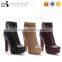 Sexy high heel platform ankle boots botas mujer moroccan kilim boots shoes
