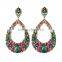 2016 new hot custom jewelry rhinestone women's wedding drop earrings wholesale