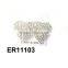 wholesale cute glitter crystal airplane stud earrings girls ladies woman