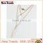 Hot fashion gold plated 3 layer crystal pendant chain necklace with eye charm