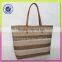 Tote fashion stripe bag with polyester hand bags hot sale