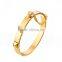 Fashion Gold Plated Crystal 316L Stainless Steel Cuff Chain Bracelet Gift