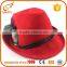 Custom Red Formal Hats Women Wool Felt Hat Feathers for Fedora Hats Supplier's Choice