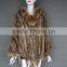 Knitting Style Fashion Rabbit Fur shawl Hooded Shawl ladies poncho