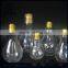 100ml/200ml clear light bulb bottle juice bottle with metal cap and straw