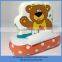 lovely plastic baby bath book, inflatable sleeves