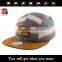 Made in china leather patch 5 panel customize snapback hats
