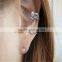 Womens Lady Elegant Pearl Rhinestone Ear Clip Ear Stud Earrings Jewelry