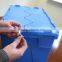 Stackable and nestable Plastic shipping Tote Box for Storage or Moving