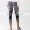 fashion design women capri yoga mesh pants ,sublimation capril leggings