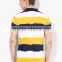 Hot sale customized multicolored striped 200g high quality men polo shirt 100% cotton