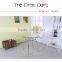 Round glass restaurant dining table
