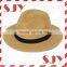 Straw Fedora Panama Summer Hats Custom Printted Logo Straw Hats