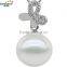 925 silver butterfly shape fine jewelry perfect round freshwater pearl pendant