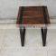 Vintage Industrial Furniture Side Table , Industrial Recycled Wood and Iron Side Table