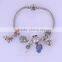 Guangzhou factory personalized safety chain 925 sterling silver chain maple leaf with stones 925 sterling silver gc jewelryA016