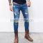 Artistic Skinny Cut Damage Mid Blue Jeans (LOTG002)