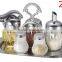 5Pcs Oil & Vinegar, Salt & Pepper Glass Condiment Jar Set w. Stainless Lid
