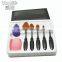 Make up puff brush cleaner egg 7pcs oval brush tool with retail box packing