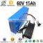 Ideal Customs lithium battery pack 60V 15Ah with 3.7V Cell or vw vbt190 battery pack
