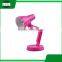 mini plastic foldable collapsible folding telescopic led reading desk table night lamp light