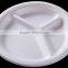 9 inch disposable biodegradable sugarcane 3-div plates 238x16.6 P006