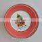 Christmas Ceramic Plates With Steel Layer,Porcelian Plates With Decal