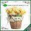 Woven wicker handmade flower basket