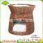 Natural wicker woven crafts indoor dog cat house basket with softy cushion