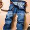 2017 98%Cotton 2%Spandex Woven/Blue Straight Fashion Jeans Pants