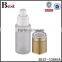  china new products cosmetic lotion frosted glass cosmetic bottle 100 ml white pp pump and gold aluminum cap