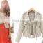 2015 Spring Autumn New Fashion Slim Long Sleeve High Quality Full Lace Zipper Women Suit Jacket