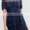 Wholesale OEM Women Clothes Women short Sleeve lace Midi Dress