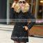 2016 New Women's Thicken Hooded Fur Collar Long Women's Parka Coat