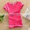 Customized manufactorying plain ladies short-sleeve T shirt