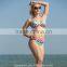 Undulating gradient sexy brisk underwire padded swimsuit